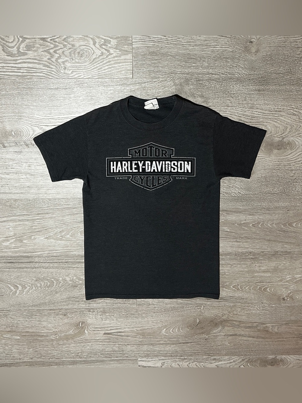Harley-Davidson Black & Gray Shield Logo Short Sleeve Tee